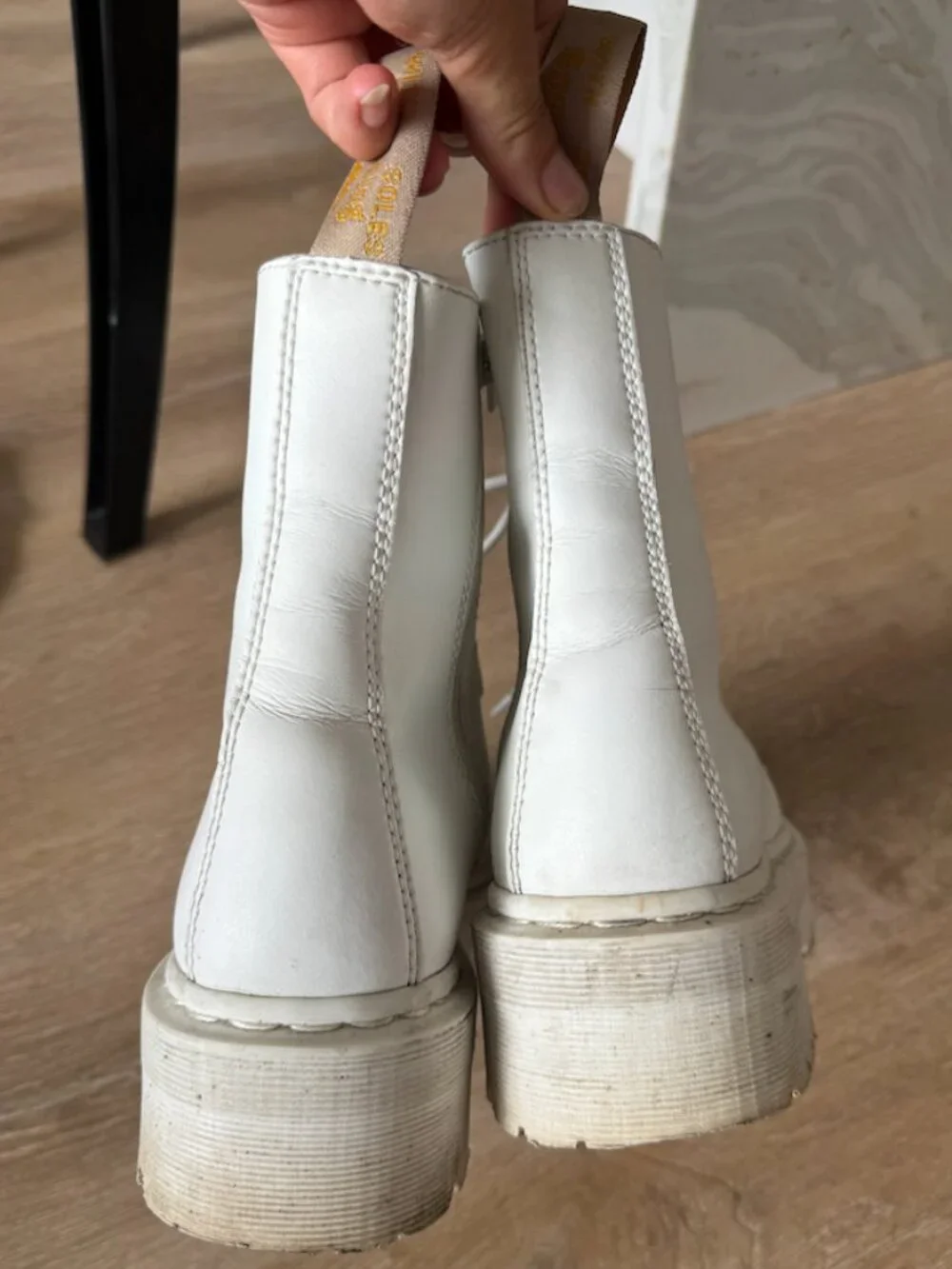 Dr. Martens White Jadon ll Platform Boot in Size 10